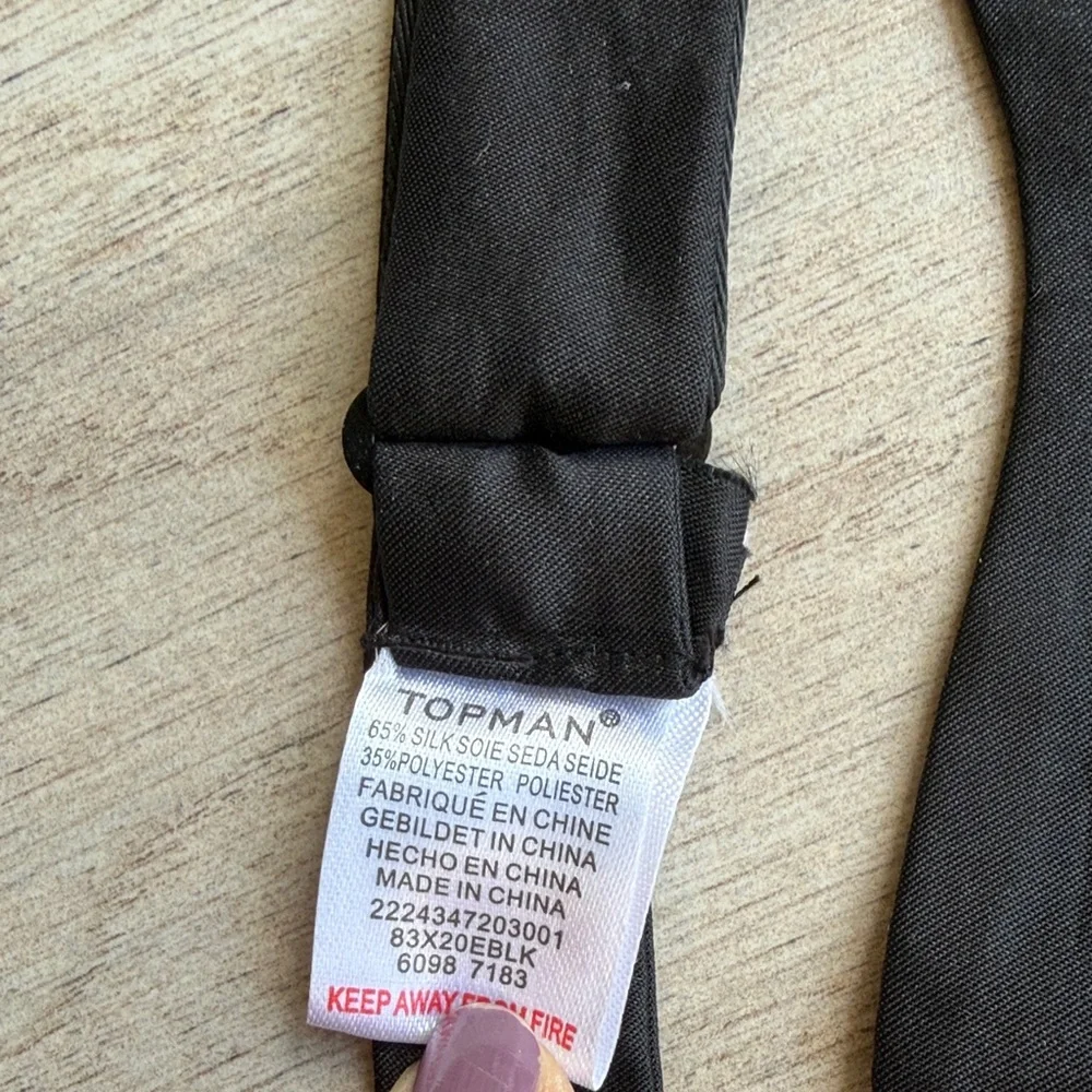 Topman Elegant Black Self-Tie Bow Tie